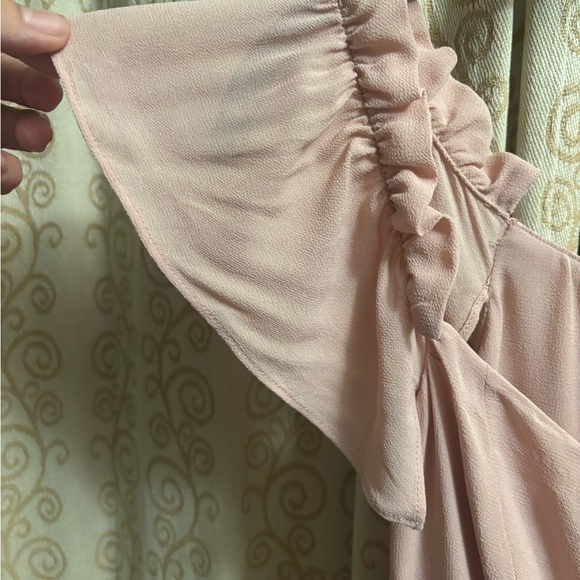 REFORMATION BUTTERFLY OF THE SHOULDER RUFFLE,CREPE MIDI DRESS,NEW WITHOUT TAGS - Picture 6 of 11